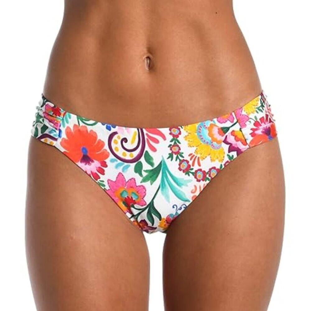 Sunshine 79 Size 14 Bonita Floral Side Shirred Hipster Bikini Swimsuit Bottom